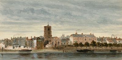 Ansicht von Chelsea vom Fluss aus gesehen von English School