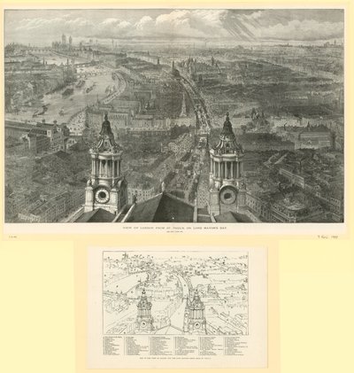 Ansicht von London von St. Pauls am Lord Mayor