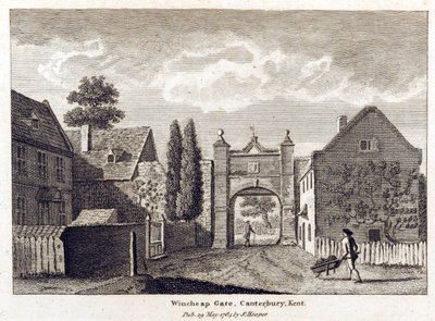 Ansicht des Wincheap-Tors, 1784 von English School