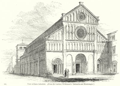 Ansicht der Zara Kathedrale (Gravur) von English School