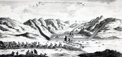 Ansicht der Großen Mauer auf der Seite, wo der Botschafter China betrat, aus 