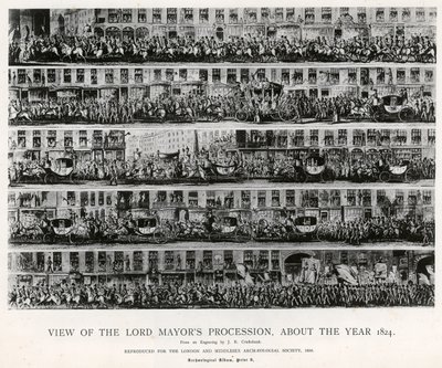 Ansicht der Lord Mayor Prozession, um das Jahr 1824 von English School