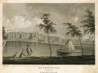 Ansicht des Queens Walk im Green Park von English School