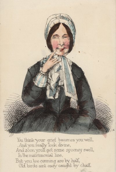 Essig-Valentinskarte (Farblithografie) von English School