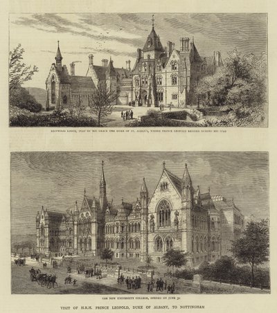 Besuch von HRH Prinz Leopold, Herzog von Albany, in Nottingham von English School