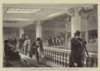 Wahl zur Nationalversammlung im Theater des Taubstummen-Asyls, Paris von English School