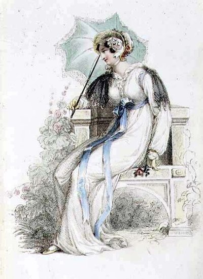 Spazierkleid, Modeplatte aus Ackermann