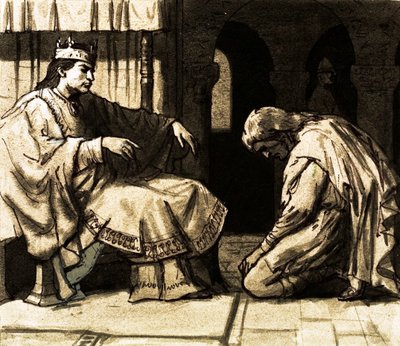 Waltheof ging nach Normandie, um eine Begnadigung von König Wilhelm zu suchen von English School