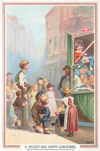 Zuschauen bei einer Punch-und-Judy-Show von English School