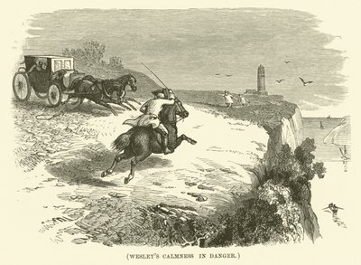Wesleys Ruhe in Gefahr (Gravur) von English School