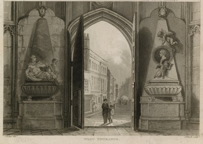 Westlicher Eingang, Westminster Abbey, London von English School