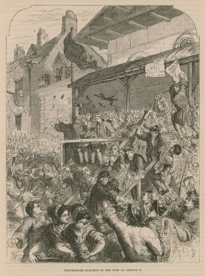 Westminster Wahl zur Zeit von George II von English School