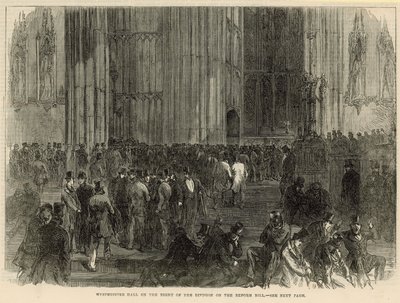 Westminster Hall in der Nacht der Abstimmung über das Reformgesetz von English School