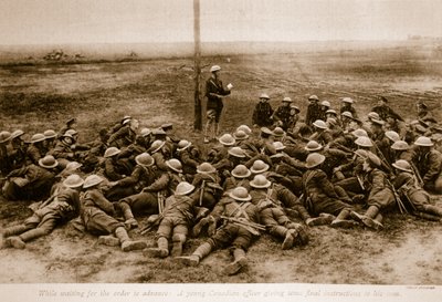 Während des Wartens auf den Befehl zum Vorrücken, 1914-19 von English School