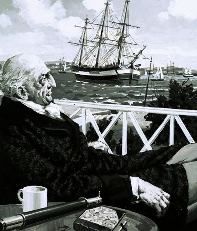 William Turner saß stundenlang und beobachtete die vorbeifahrenden Segelschiffe von English School