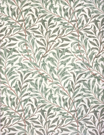 Weidenzweig, Tapetendesign, 1874 von English School