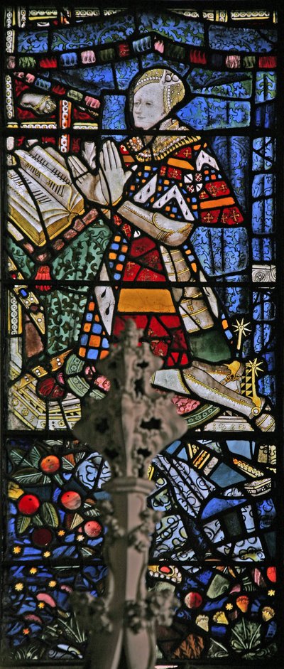 Fenster Ew mit Darstellung von Richard Beauchamp (komposite Figur mit weiblichem Gesicht) von English School
