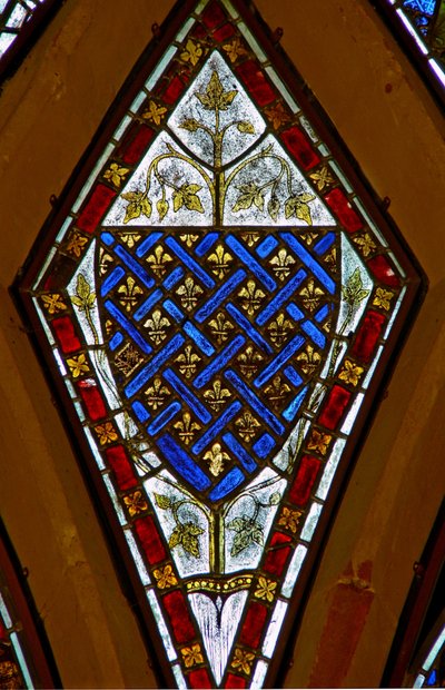 Fenster Ew, Darstellung von Wappen - königlich von Frankreich - alt von English School
