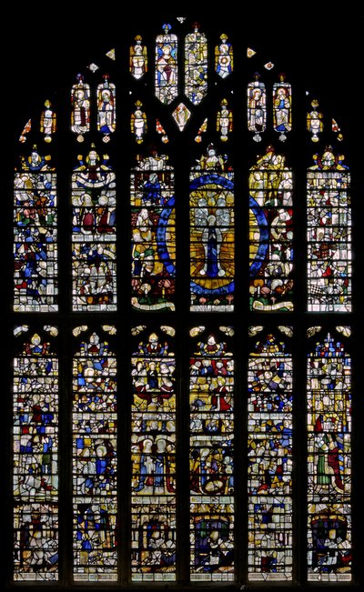 Fenster N5 mit dem Magnificat-Fenster im Nordquerhaus von English School