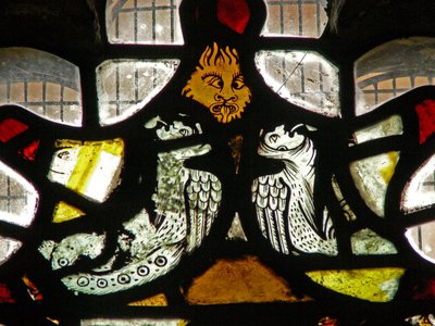 Fenster NaE, Darstellung von Grotesken von English School