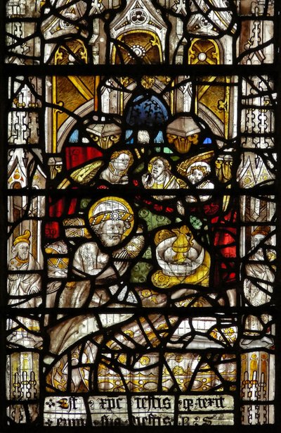 Fenster NW mit St. Martin, der eine Vision von Christus hat von English School