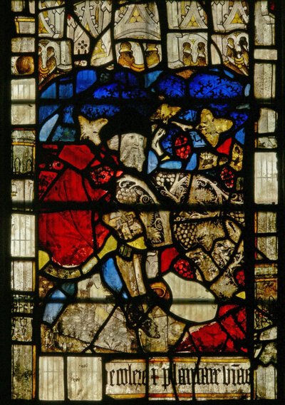 Fenster S3 mit dem Noah-Fenster: Pflanzung des Weinbergs von English School