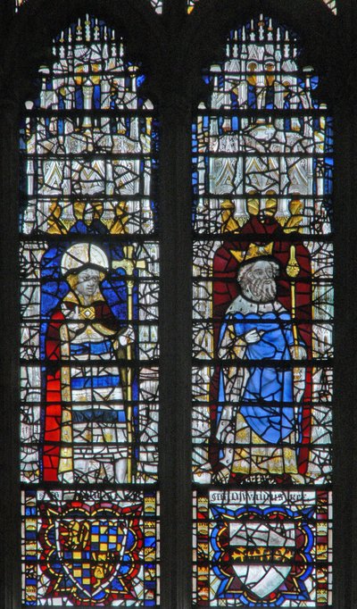 Fenster c18, König und Erzbischof darstellend von English School