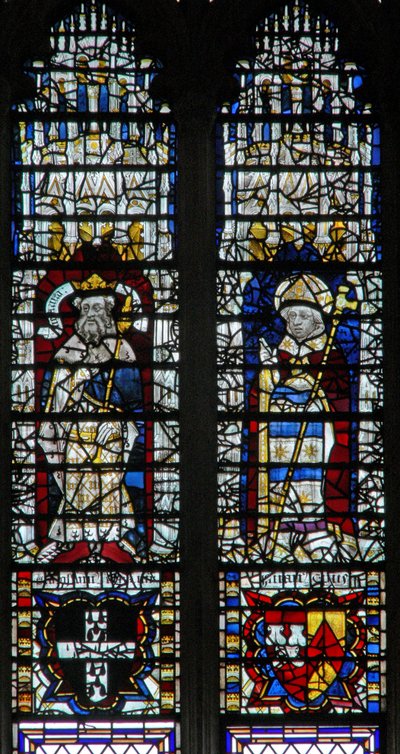 Fenster c18, König und Erzbischof darstellend von English School