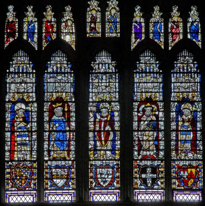 Fenster c18 mit Königen und Erzbischöfen von English School
