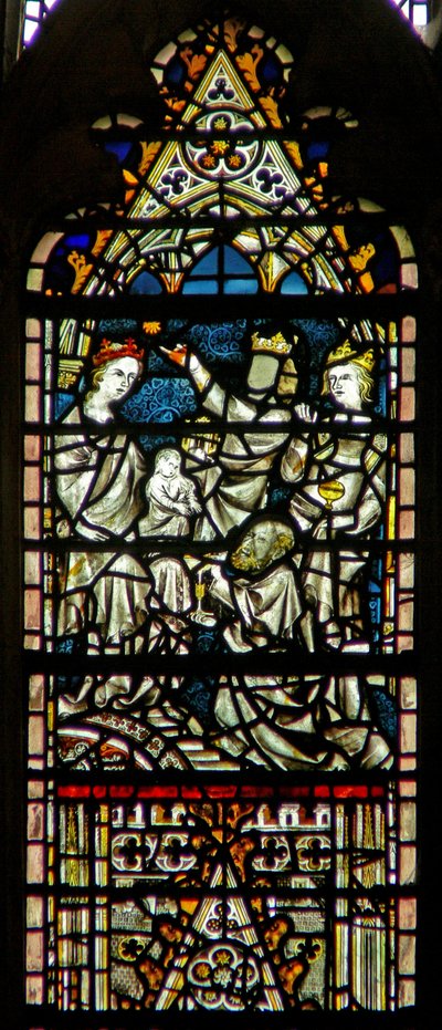 Fenster c6, Darstellung der Anbetung der Heiligen Drei Könige von English School