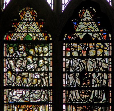 Fenster c7, Darstellung des Begräbnisses der Jungfrau Maria von English School