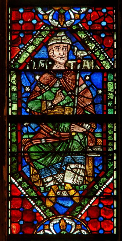 Fenster, das eine genealogische Figur zeigt: Nathan von English School