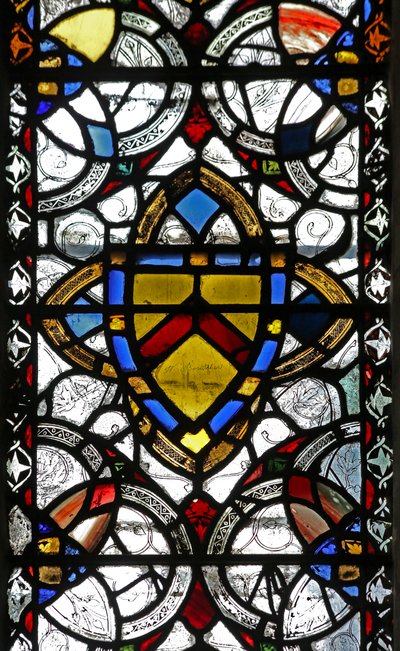Fenster n4, Grisaille & Wappen von English School