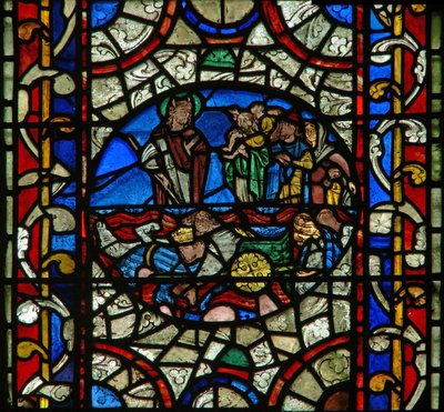 Fenster n.II, Moses; Pharaos Armee ertrinkt im Roten Meer von English School