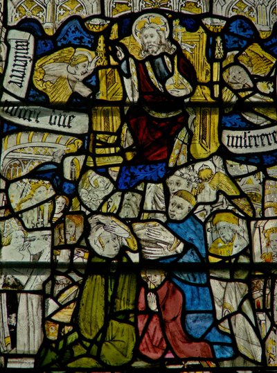 Fenster w25 mit dem Te Deum von English School