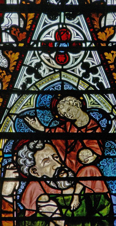 Fenster w2, St. Christophorus darstellend von English School