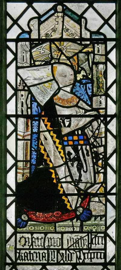 Fenster w2 zeigt eine Stifterin - Catherine Mylde von English School