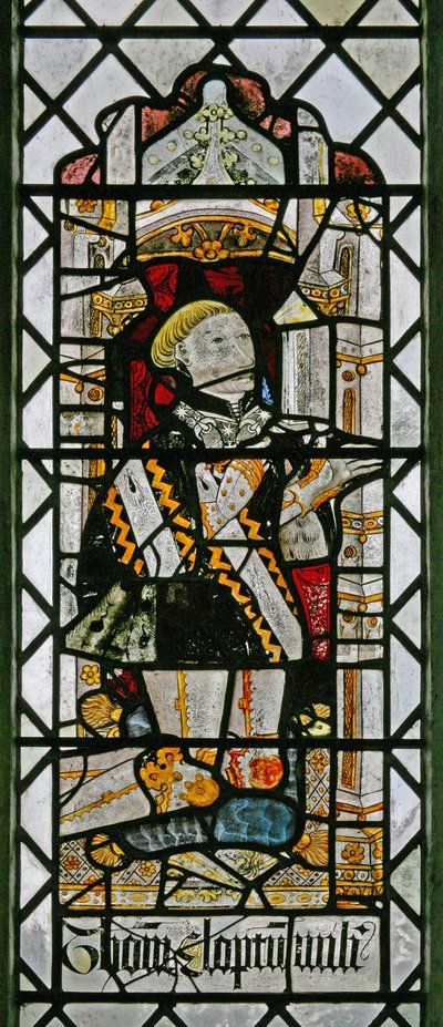 Fenster w2 zeigt einen Stifter - Thomas Clopton von English School