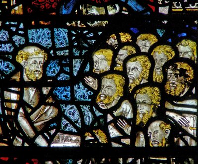 Fenster w3, Christus wäscht seinen Jüngern die Füße darstellend von English School