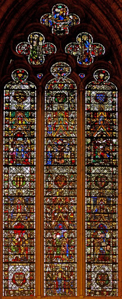 Fenster w42 mit Szenen aus dem Leben der hl. Katharina von English School
