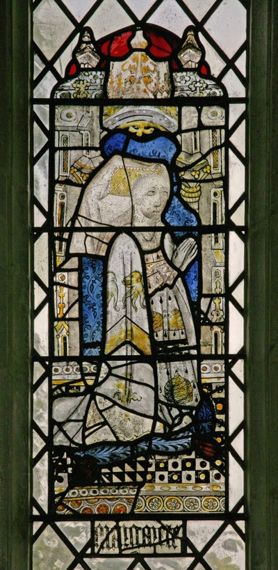 Fenster w5 zeigt eine Stifterin - Margaret Fray von English School