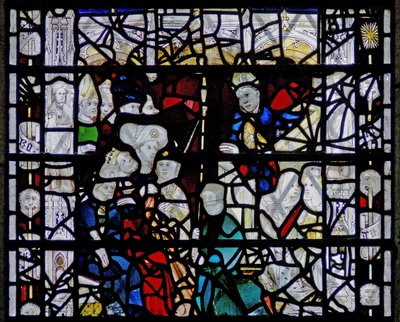 Fenster w6, Szene aus dem Leben von St. Paulinus darstellend von English School