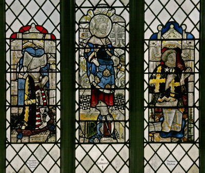 Fenster w8, Darstellung des Heiligen Edmund von English School