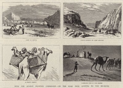 Mit der afghanischen Grenzkommission, auf der Straße von Quetta zum Helmund von English School