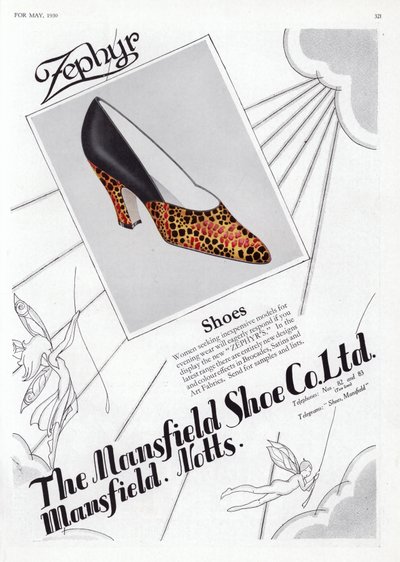 Damenschuhwerbung, 1930er Jahre von English School