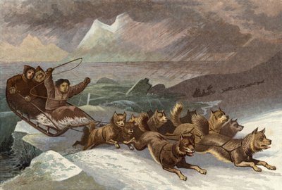 Wunderbare Flucht beim Aufbrechen des Eises von English School