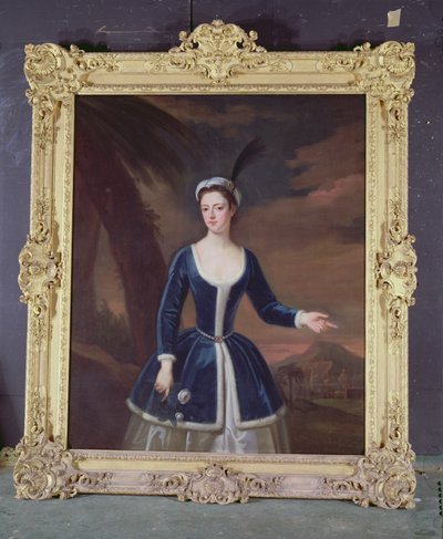 Porträt von Mary Slingsby in einer östlichen Landschaft von Enoch Seeman
