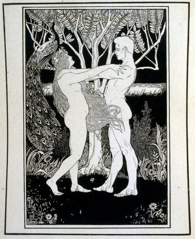 Adam und Eva (Unschuld), aus dem Buch Juda illustriert von Ephraim Moses Lilien (1874-1925) von Ephraim Moses Lilien