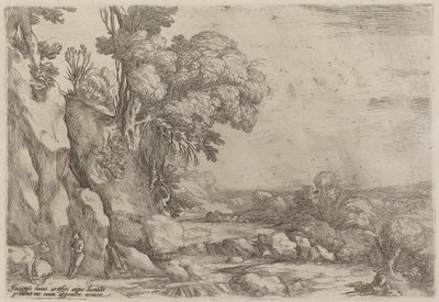 Landschaft mit ruhenden Hirten von Ercole Bazicaluva
