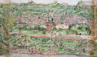 Karte der Stadt Jerusalem, aus 